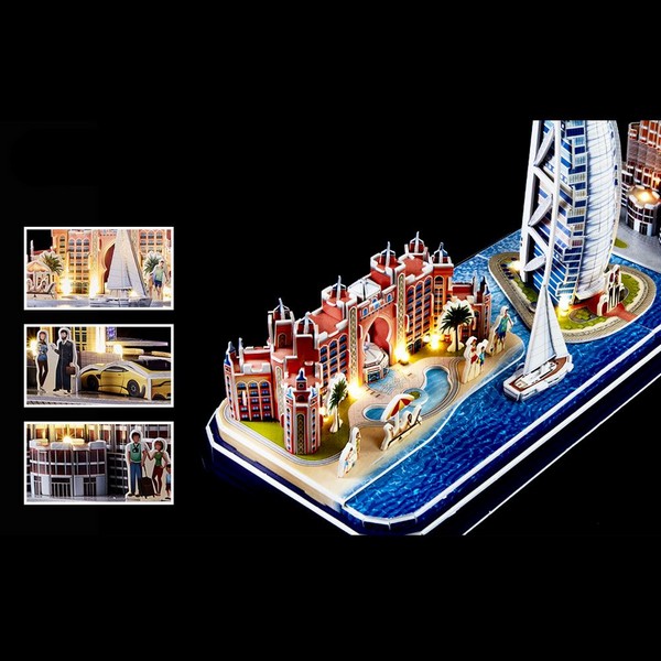 Продукт Cubic Fun - Пъзел 3D City Line Dubai 182ч. с LED светлини  - 0 - BG Hlapeta